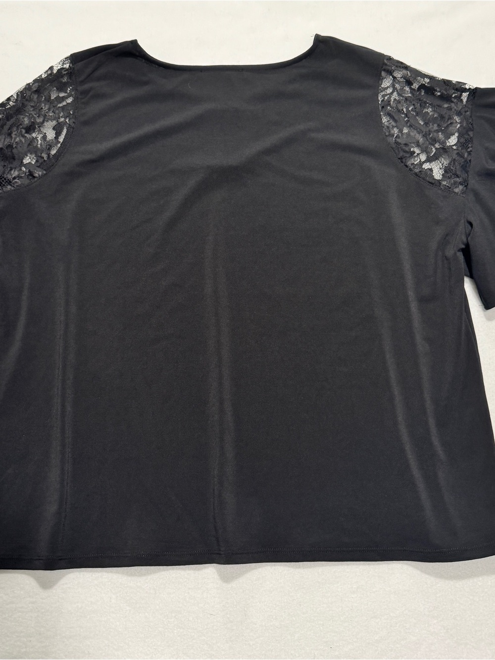 NWT INC International Concepts Woman’s Top Modern Mod Lace Short Sleeve Size 2XL - Picture 2 of 6